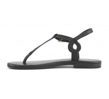 Please Shop Online Minimal thong sandal in leather F0817888-0148